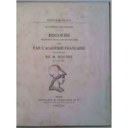 Discours par l’Académie Française pour la réception de M. Rousse, typographie de Firmin-Didot