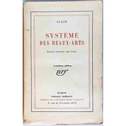 Système des Beaux-Arts, par Alain. Gallimard NRF