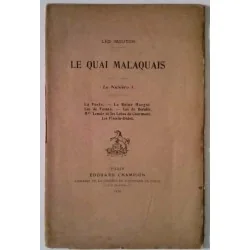 Le Quai Malaquais, numéro 1, Edouard Champion