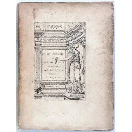 Portrait de Baudelaire en 1861 illustrant l’ouvrage sur deux candidatures à l’Académie Française, publié en 1879.
