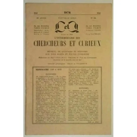 L’Intermédiaire des chercheurs et curieux, numéro 326
