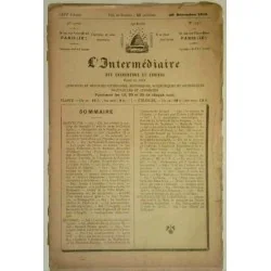L’Intermédiaire des chercheurs et curieux, numéro 1350  30 décembre 1912
