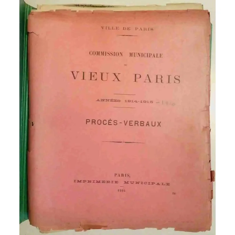 Commission municipale du vieux Paris 1914-1916, Imprimerie municipale,  L’histoire des quartiers parisiens
