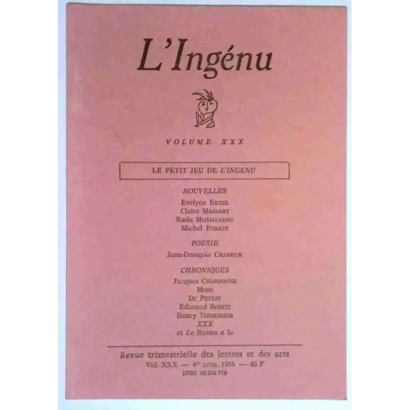 L’ingénu volume 30, collectif, imprimerie Chastanier   1986