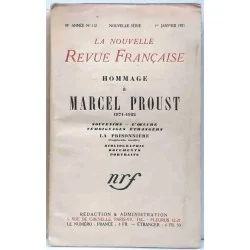 Hommage à Marcel Proust 1871-1922, La Nouvelle Revue Française, N.R.F.   1923