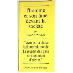 Couverture du livre "L’Homme et son âme devant la société" Oscar Wilde, édition Pauvert 1971,