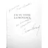 Dédicace : J’ai vu vivre la Provence, par Armand Lunel, Librairie Athème Fayard  1962