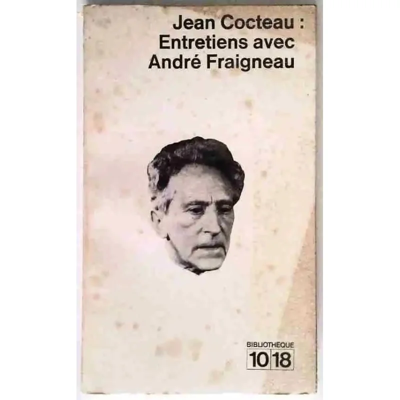 Couverture illustrée de l’édition originale des Entretiens avec André Fraigneau par Jean Cocteau, 1965.
