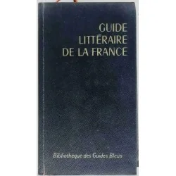 Couverture du Guide littéraire de la France (1964), Hachette, collection Guides Bleus, avec carte routière incluse.