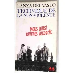 Couverture du livre "Technique de la non-violence" par Lanza del Vasto, édition Denoël-Gonthier, 1971