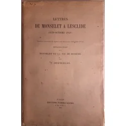 Lettres de Monselet à Lesclide, par P. Desfeuilles, Éditions Pierre Roger