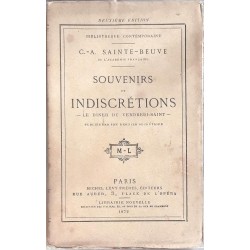 Souvenirs et indiscrétions, Le Diner du vendrediSaint,  par C.A. Sainte-Beuve, Michel Lévy frères éditeurs