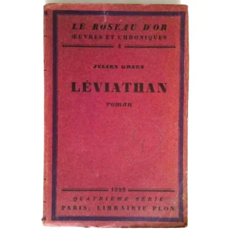 Léviathan, par Julien Green, Librairie Plon.