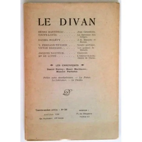 Le Divan n° 250, collectif, Librairie le Divan éditeur.