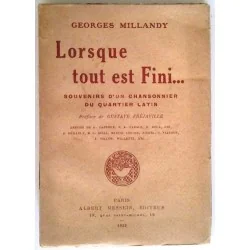 Lorsque tout est fini… , par Georges Millandy, Albert Messein Éditeur.