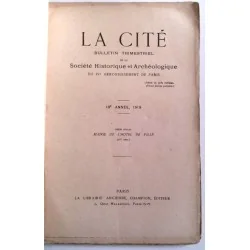 La Cité Société historique et archéologique du IVe arrondissement n° 69 , Champion éditeur.
