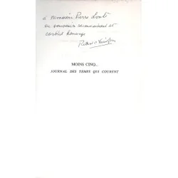 Moins cinq… Journal des temps qui courent, par Robert de Saint Jean, Éditions Grasset.