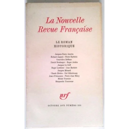 Le Roman historique, collectif, N.R.F.