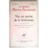 Vie ou survie de la littérature, collectif, La Nouvelle Revue Française n°214.